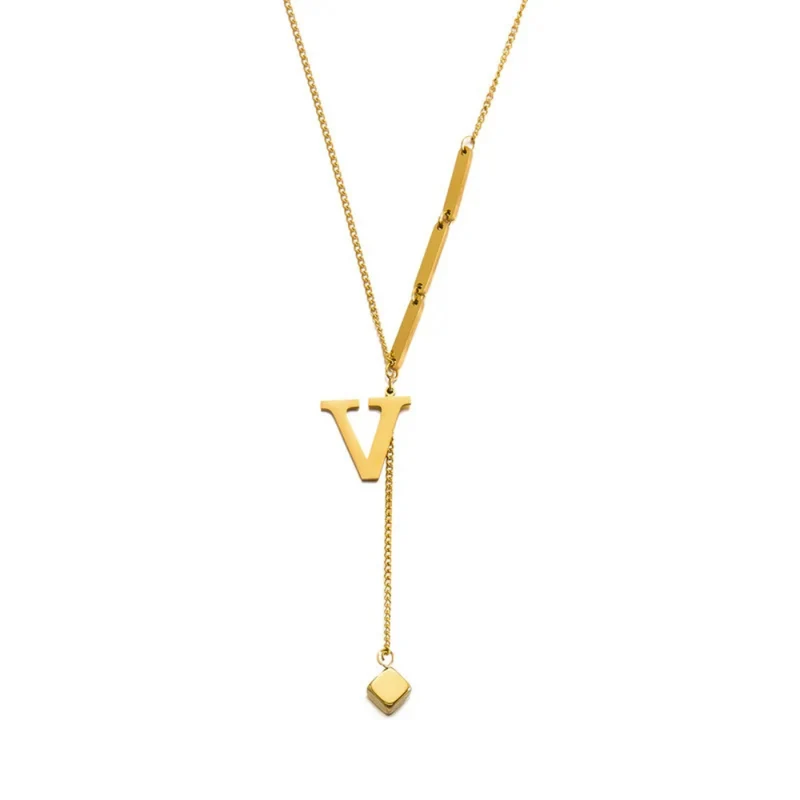 Collier en Y Lettre