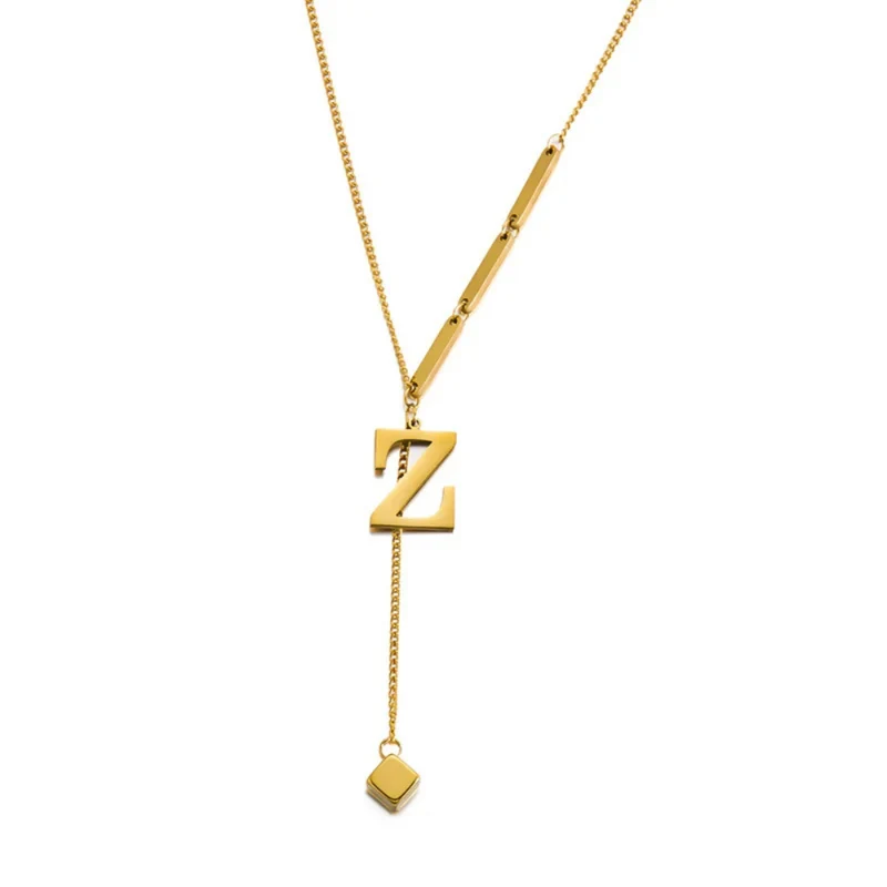 Collier en Y Lettre