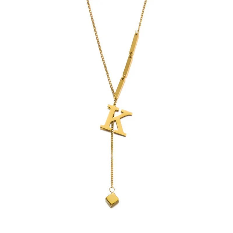 Collier en Y Lettre K
