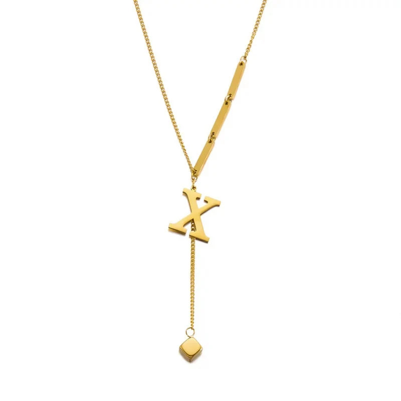 Collier en Y Lettre X