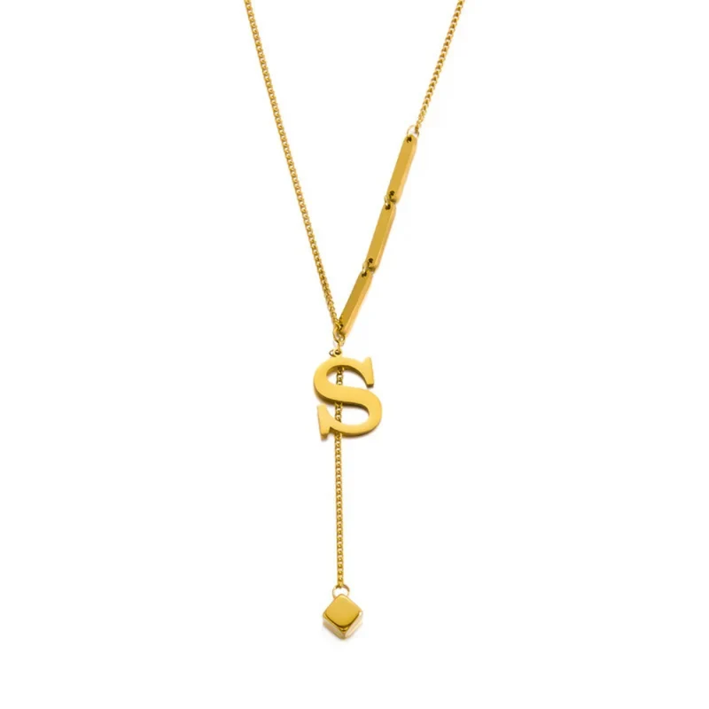 Collier en Y Lettre S