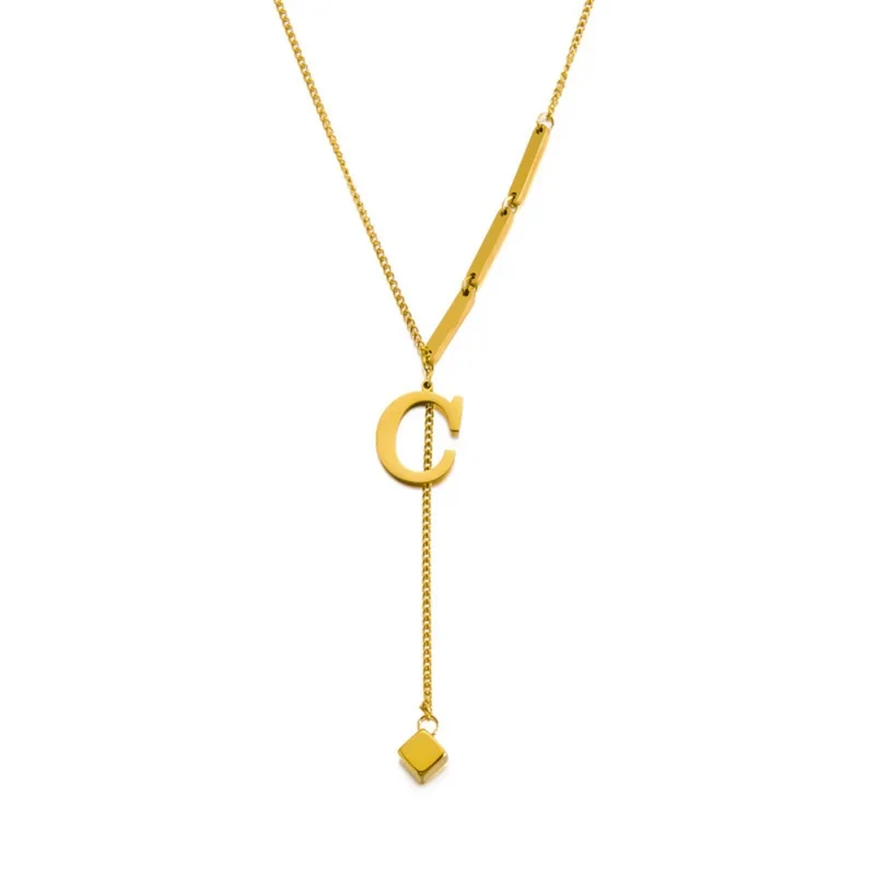 Collier en Y Lettre C