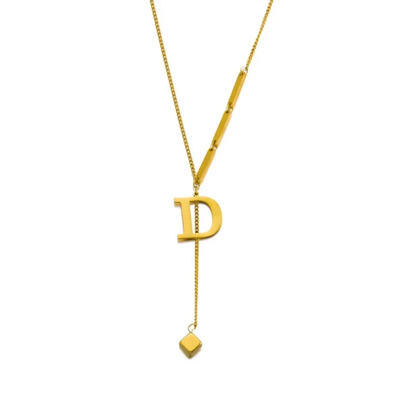 Collier en Y Lettre D