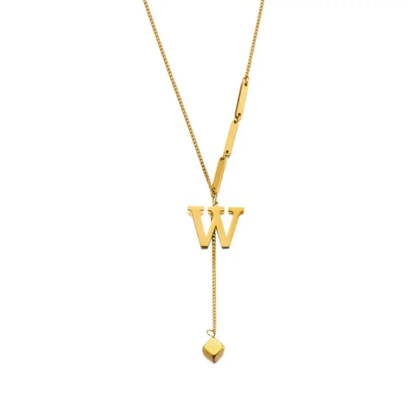 Collier en Y Lettre W