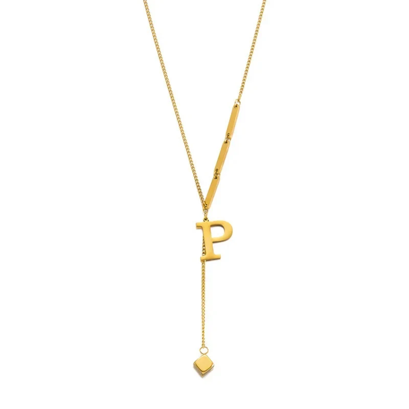 Collier en Y Lettre P