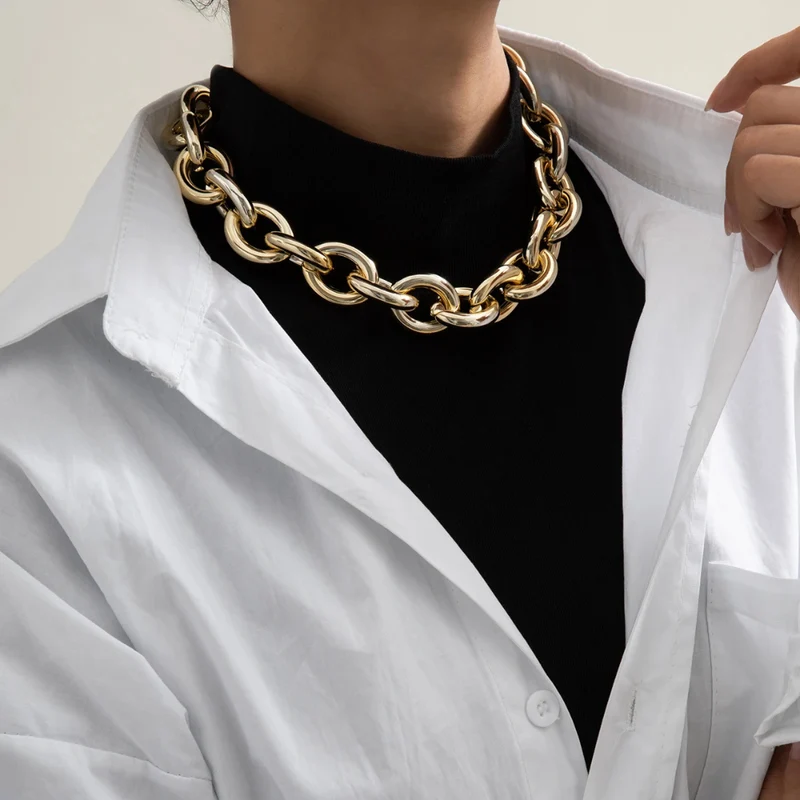 Collier Grosse Maille Doré