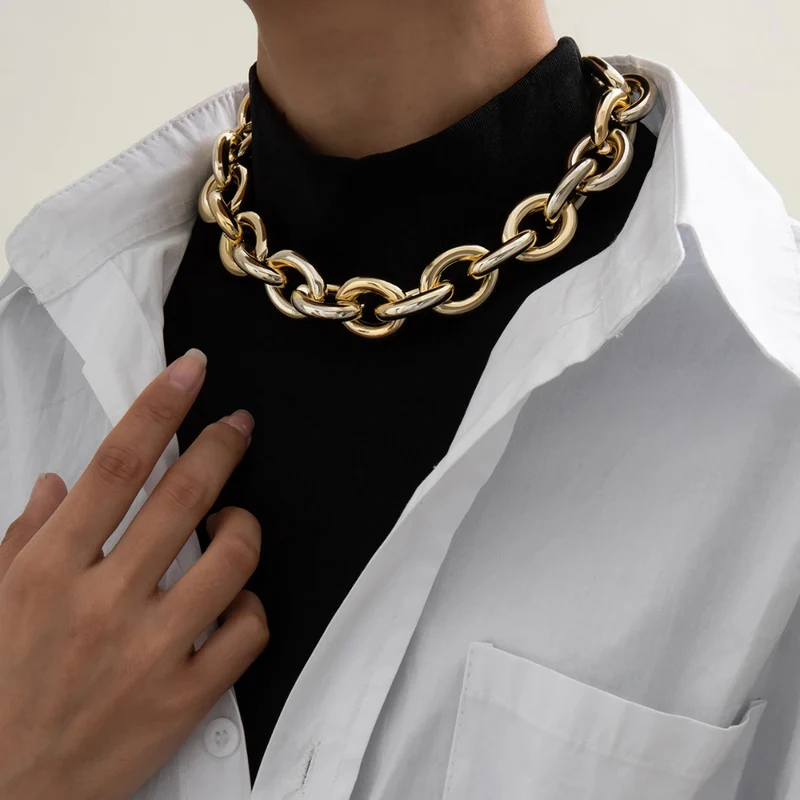 Collier Grosse Maille Doré