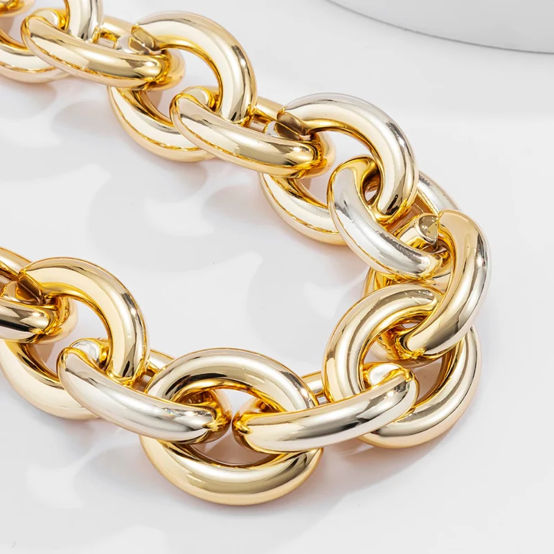 Collier Grosse Maille Doré