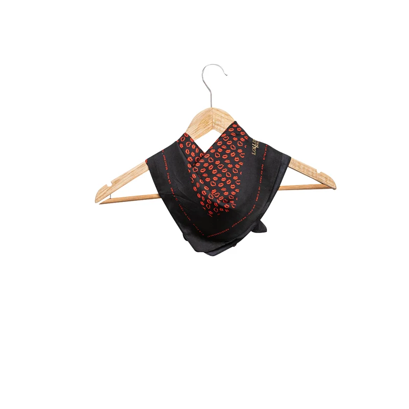 Foulard noir en soie G-Love