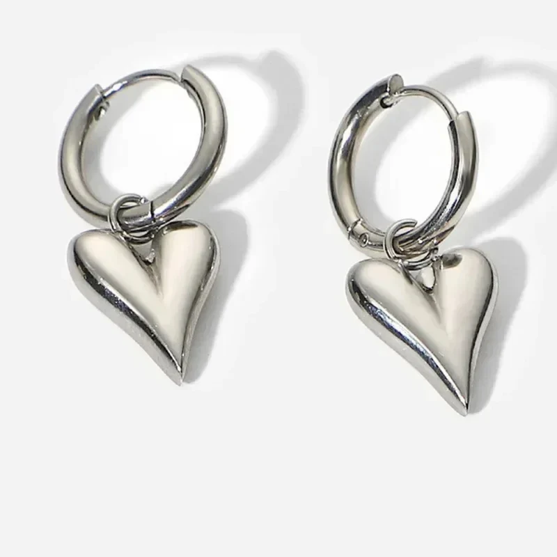 Boucles d'Oreilles Pendentif Cœur