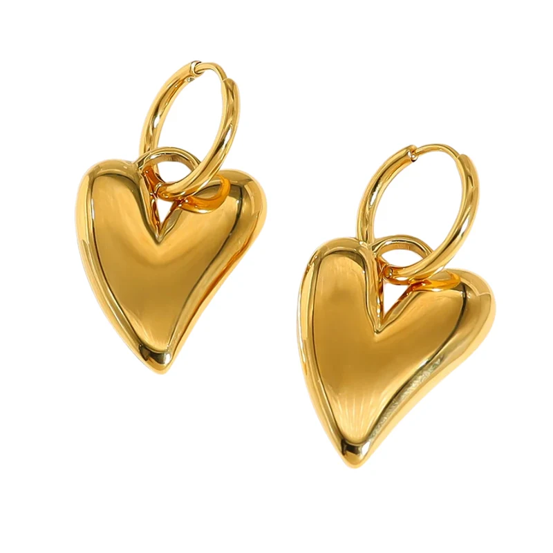 Boucles d'Oreilles Créoles Cœur