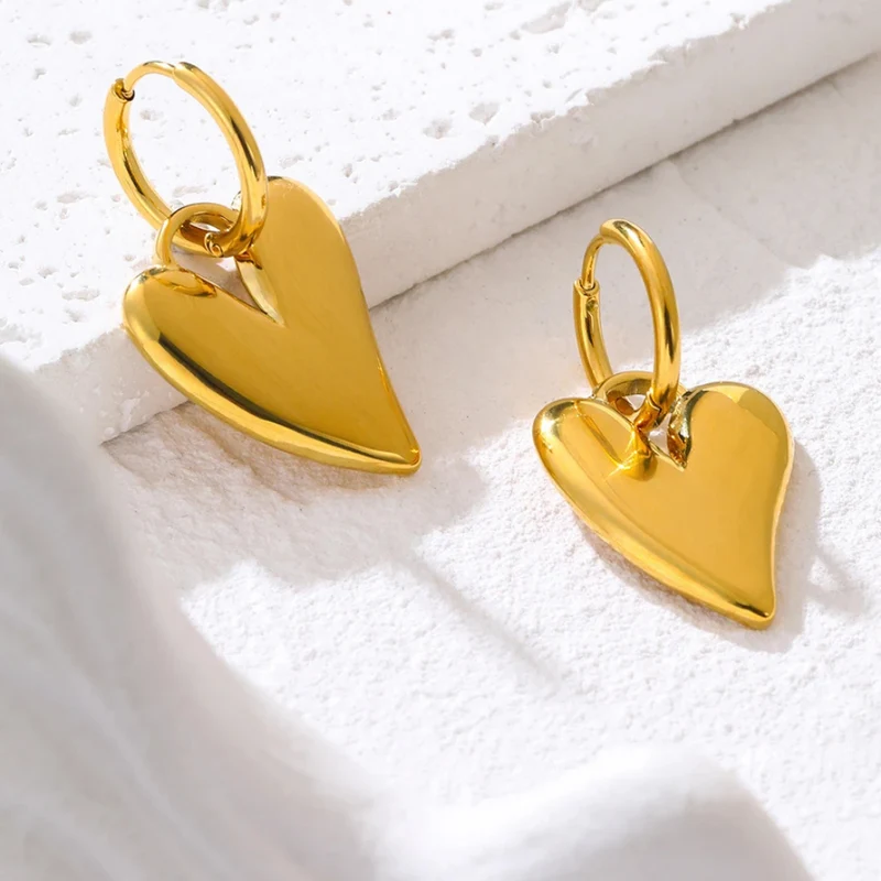 Boucles d'Oreilles Créoles Cœur