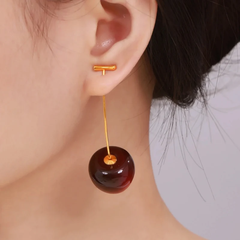 Boucles d'Oreilles Cerise Design