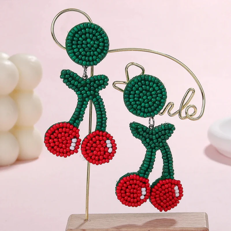 Boucles d'Oreilles Cerise Perle