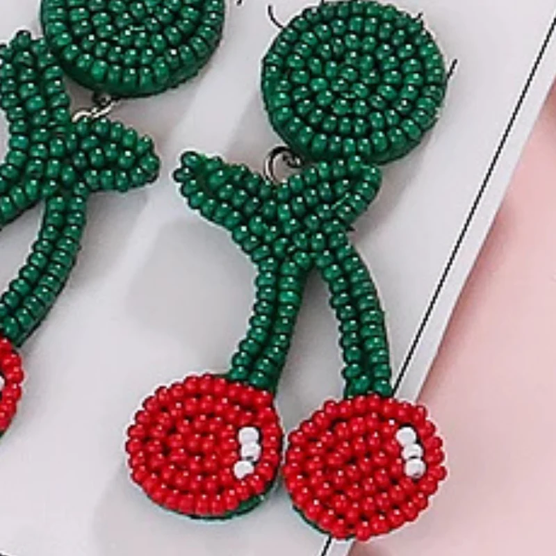 Boucles d'Oreilles Cerise Perle