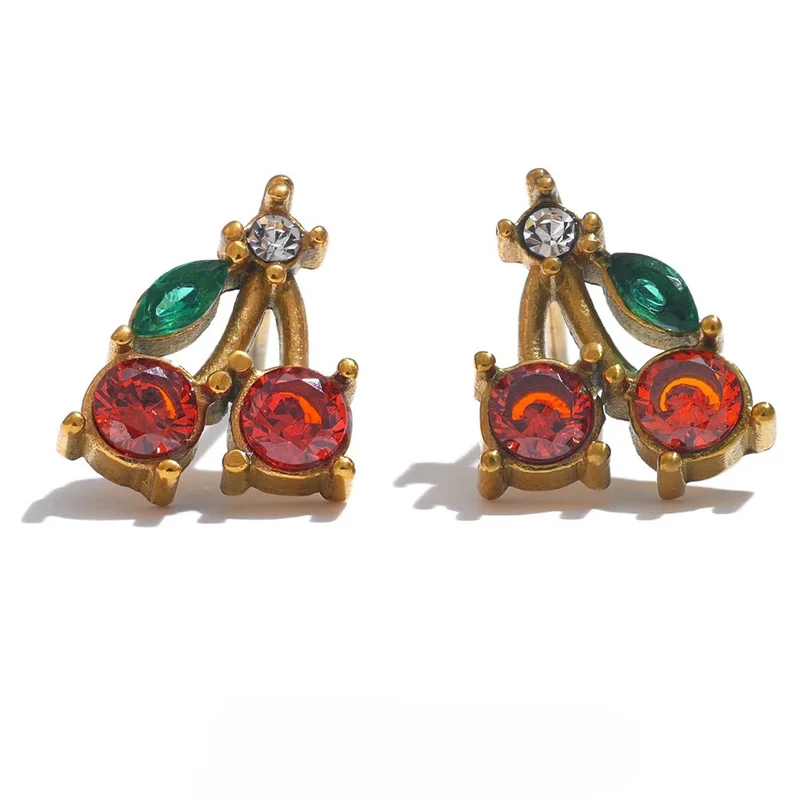 Boucles d'Oreilles Cerise Zircon