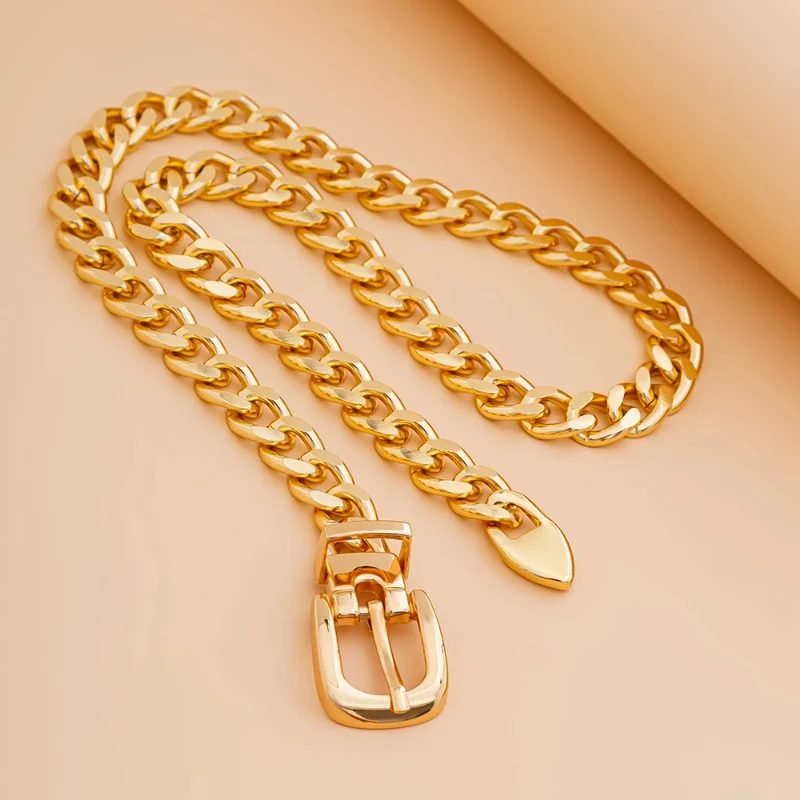 Collier Grosse Maille Ceinture Or