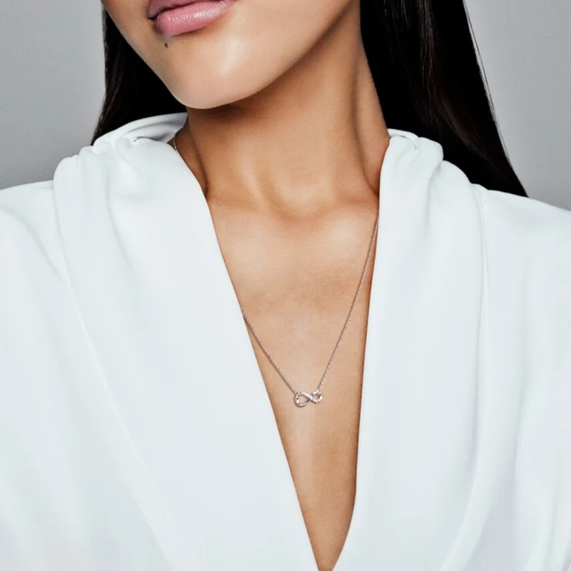 Pandora Moments 925 Sterling Silver Infinity Necklace 398821C01-50 (Length: 50.00 cm)