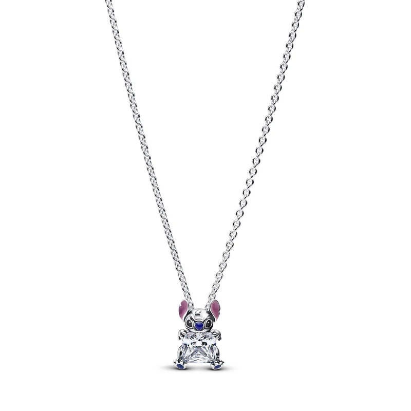 Pandora Collabs 925 Sterling Silver Disney Stitch Necklace 393743C01-45