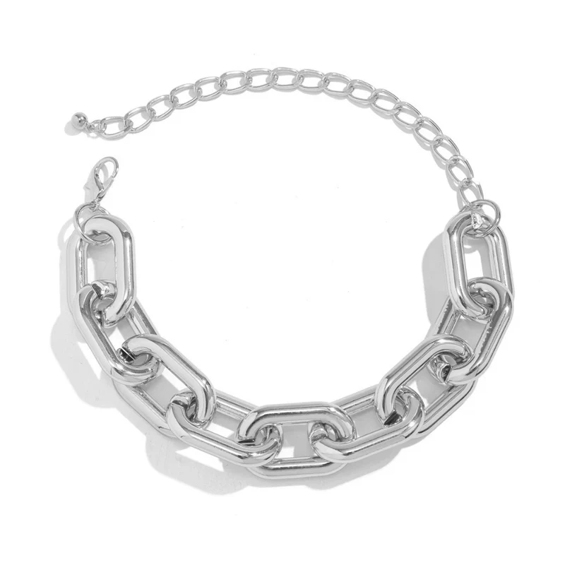 Collier Grosse Maille Argent Femme