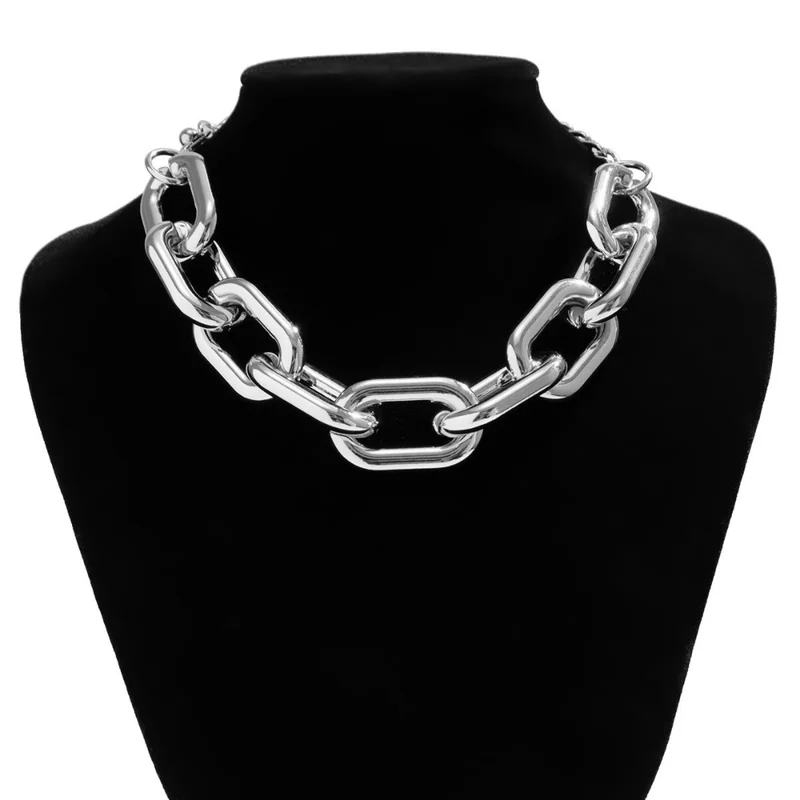 Collier Grosse Maille Argent Femme