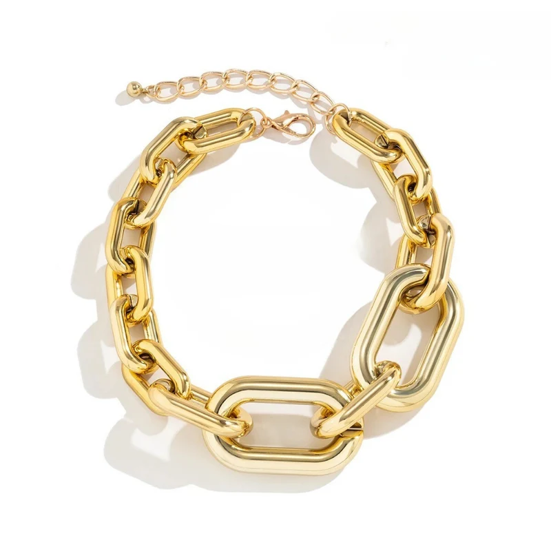 Collier Grosse Maille Or Femme