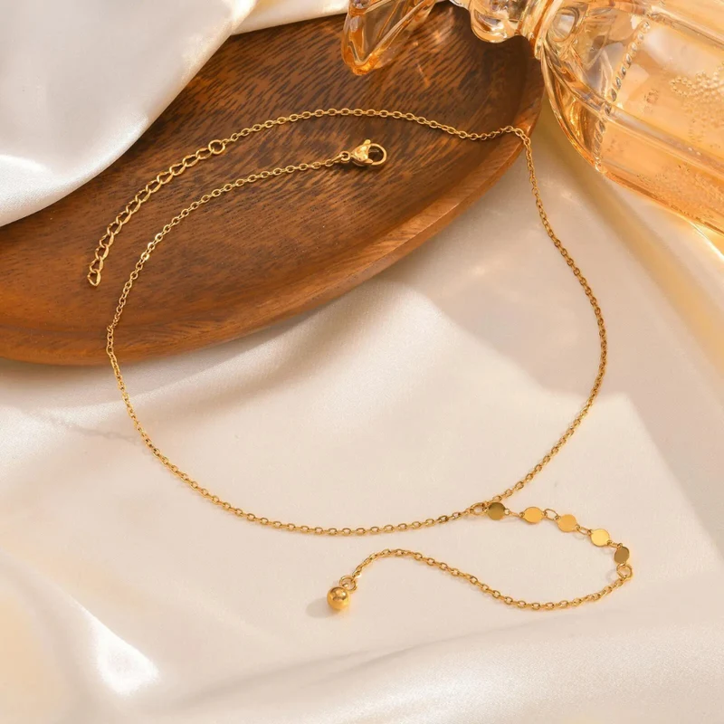 Collier en Y Doré