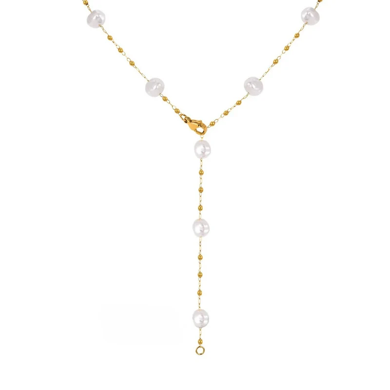 Collier en Y Perle Naturelle