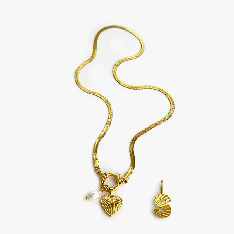 Collier Charms Lettre