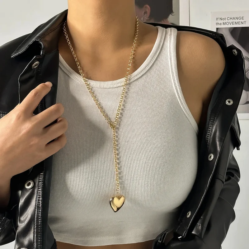 Collier en Y Gros Cœur