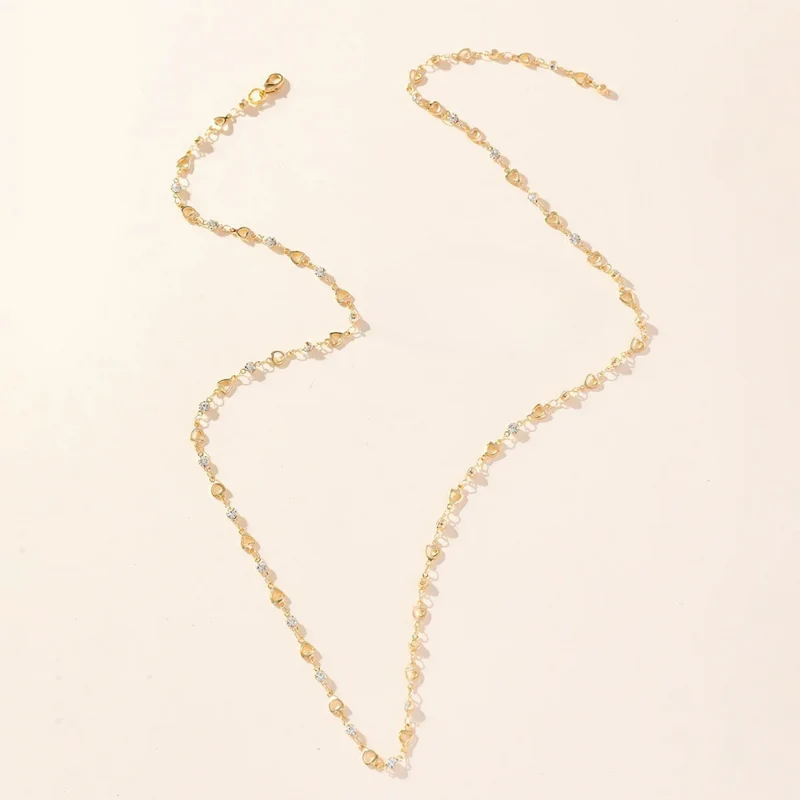 Collier en Y Doré Strass