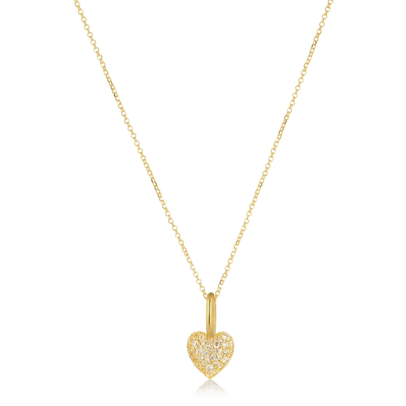 Sif Jakobs Valentine Femmes Pendentif Plaqué or 18 carats SJ-P72356-CZ-YG