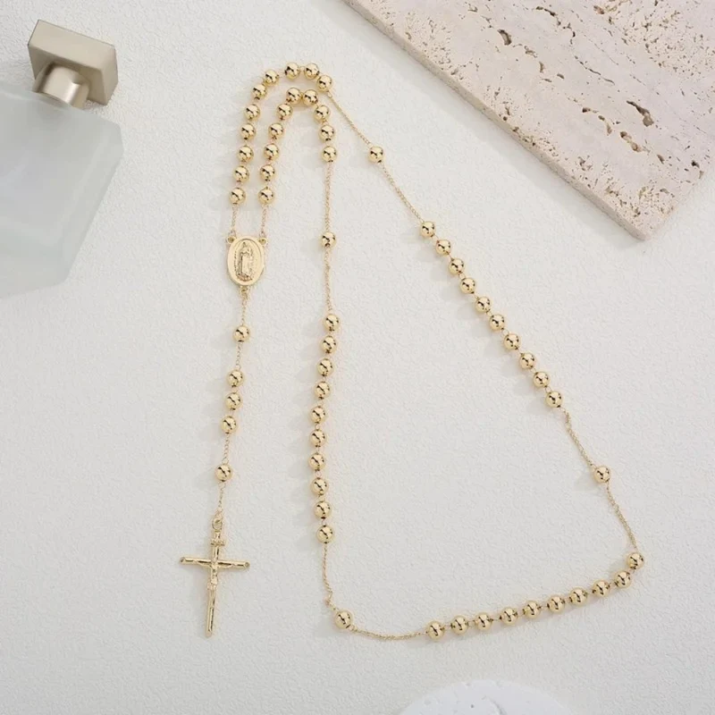 Collier en Y Croix Or