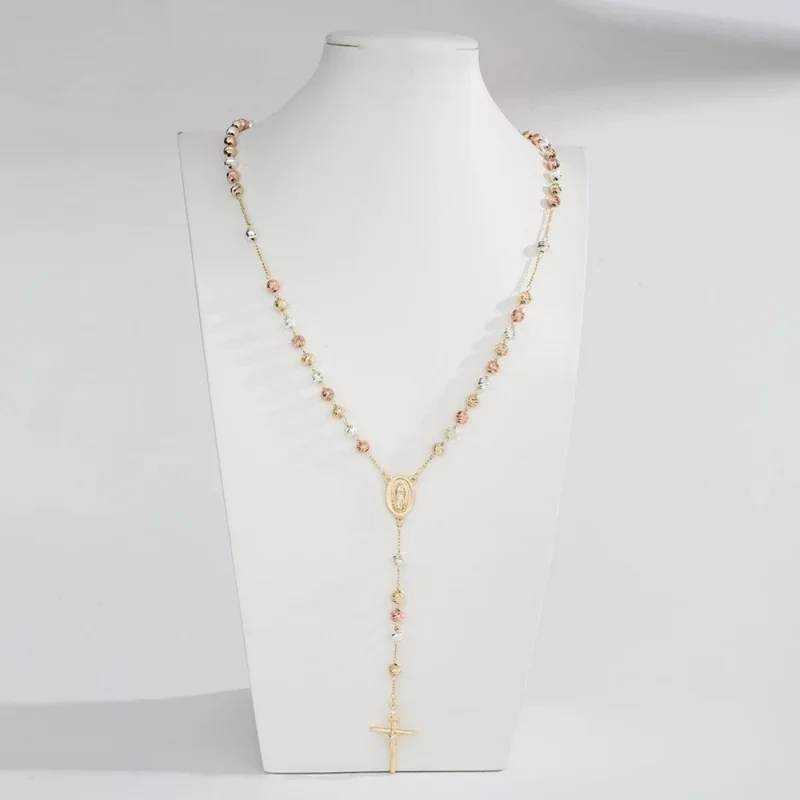 Collier en Y Croix Tricolore