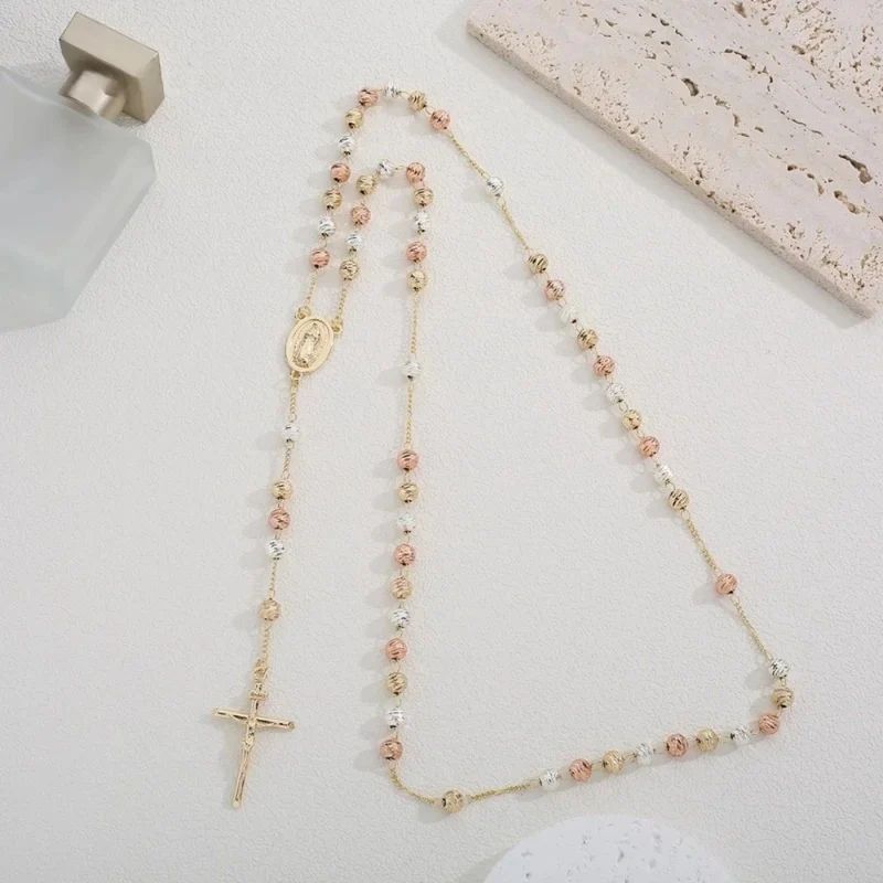 Collier en Y Croix Tricolore