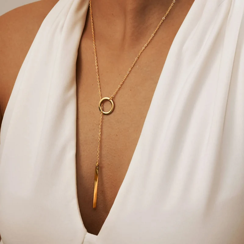 Collier en Y Minimaliste