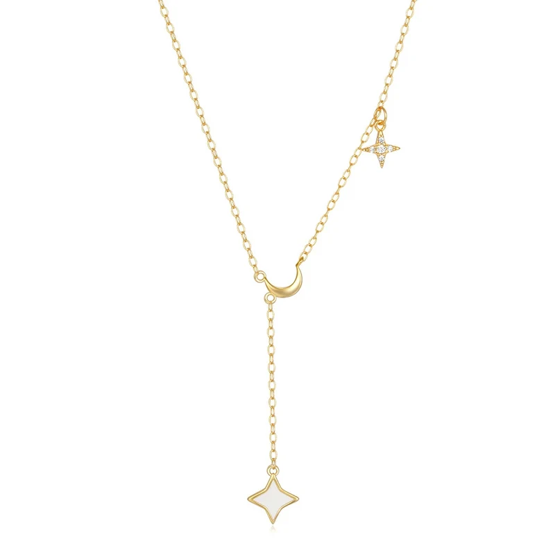 Collier en Y Étoile et Lune
