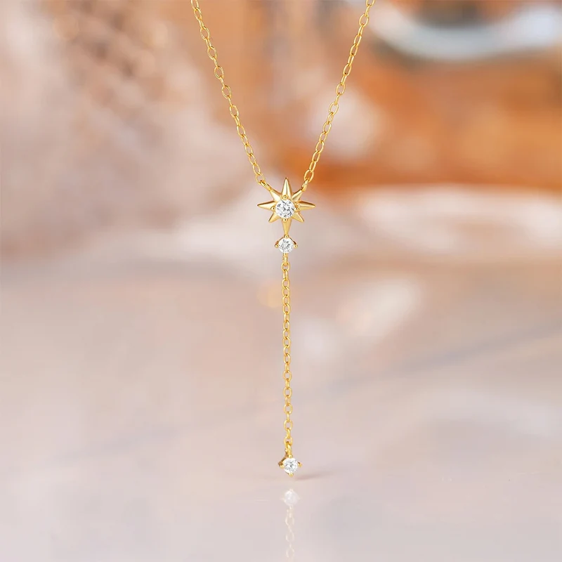 Collier en Y Étoiles Strass