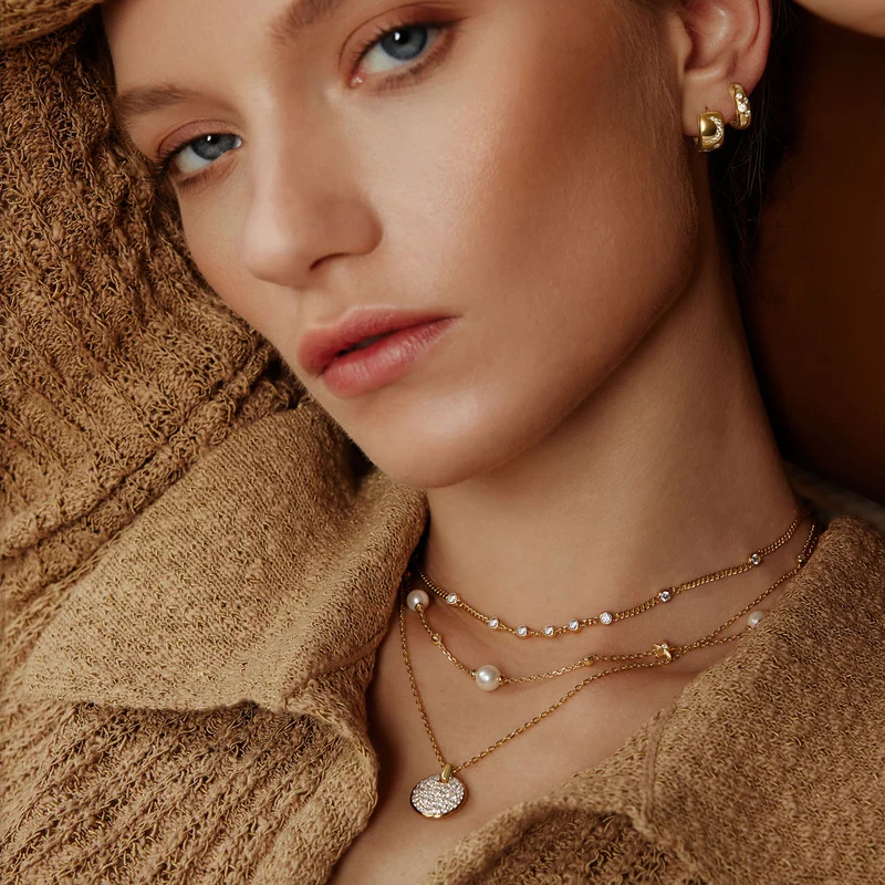Ania Haie Melodic Poet Gold Multi Station Chain Necklace S AH-N066-05G