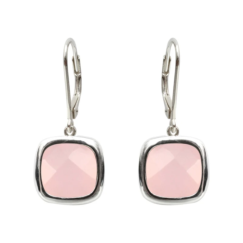 Boucles d'oreilles Sissi Rose Quartz