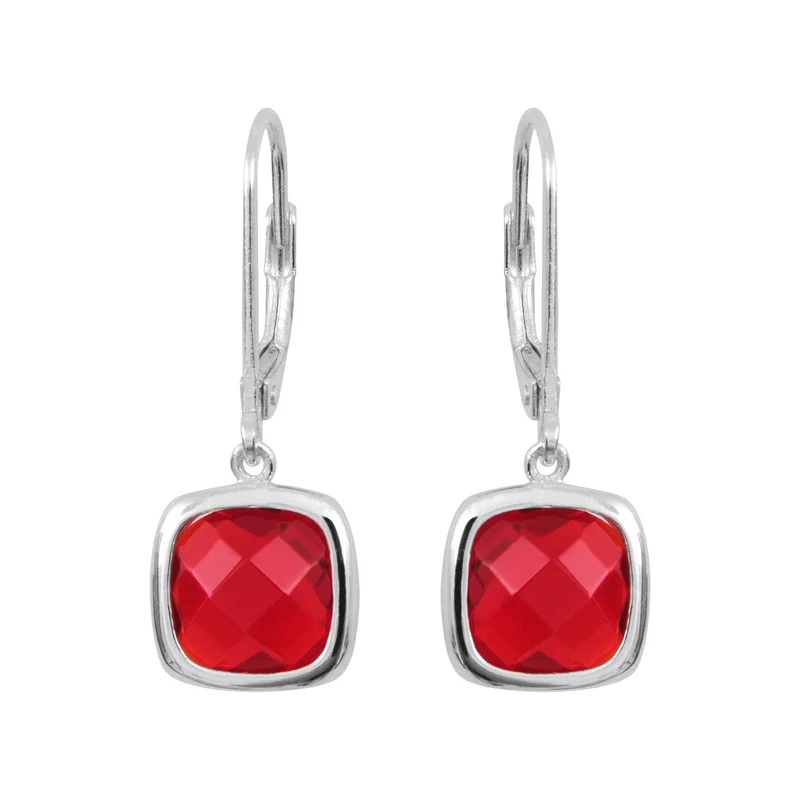 Boucles d'oreilles Sissi Rouge Rubis