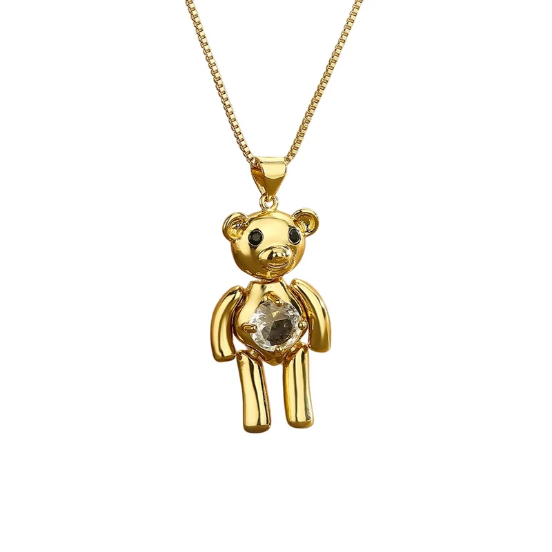 Collier avec Ours Doré