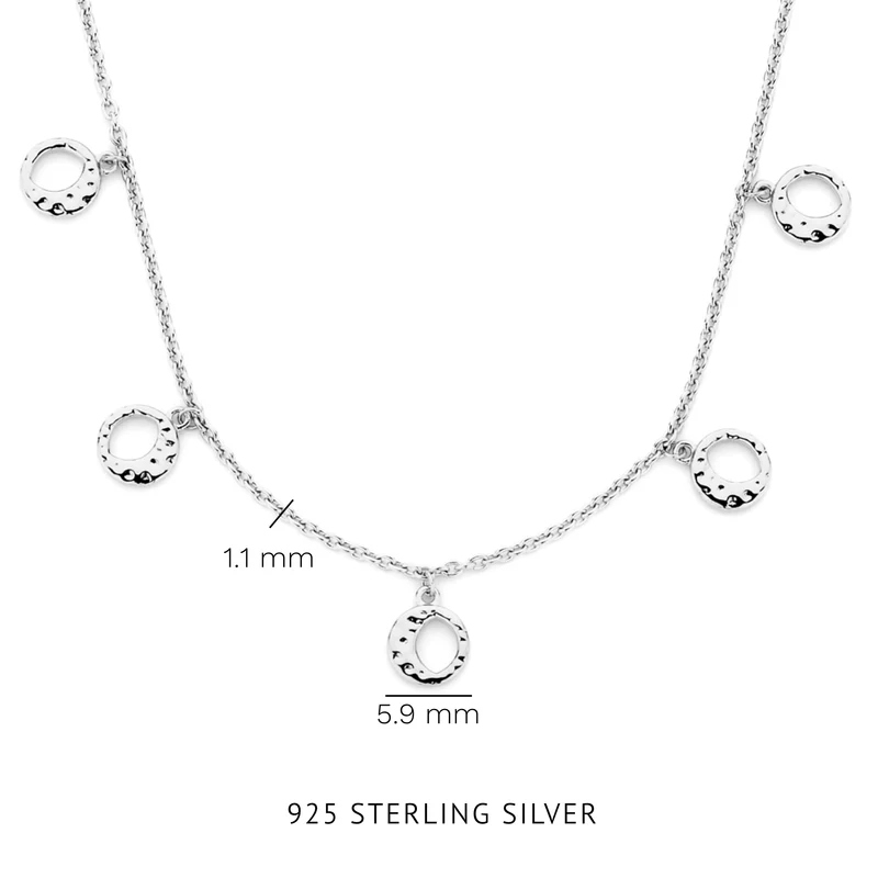 Violet Hamden Luna Collier en Argent 925 Sterling avec Lunes VH340033