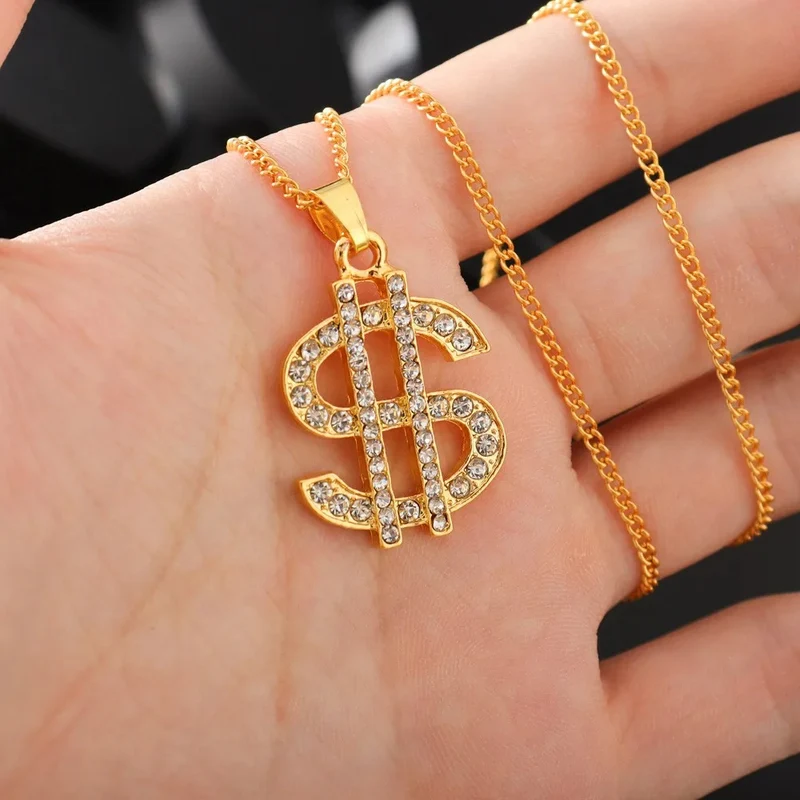 Collier Doré Brillant Dollar