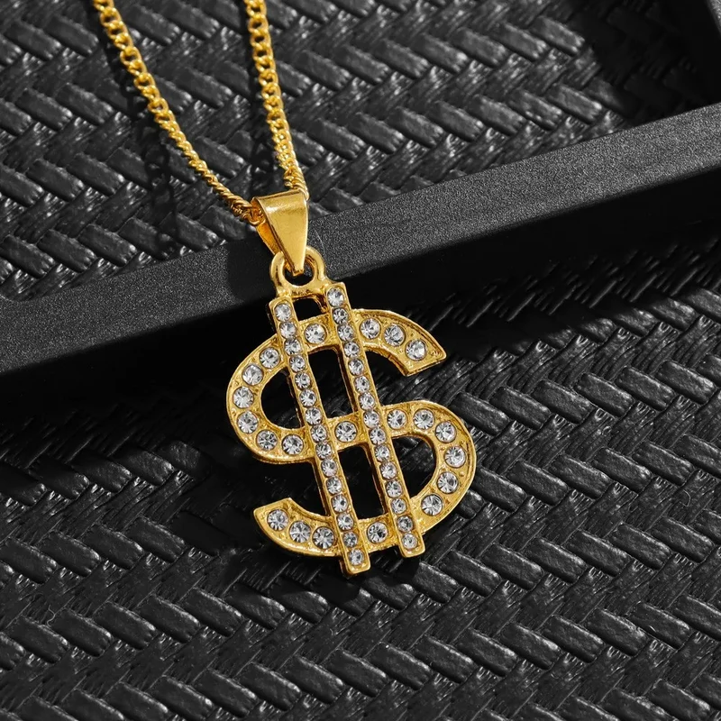Collier Doré Brillant Dollar