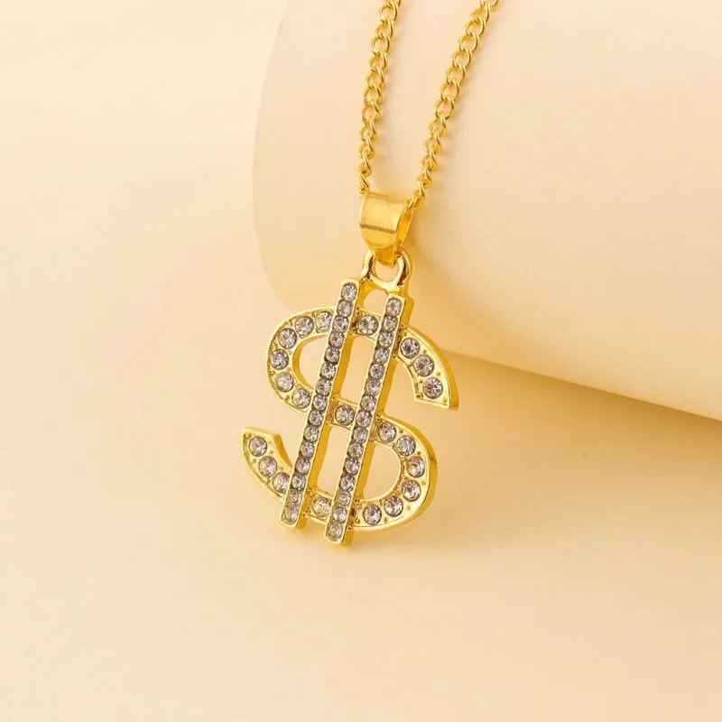 Collier Doré Brillant Dollar