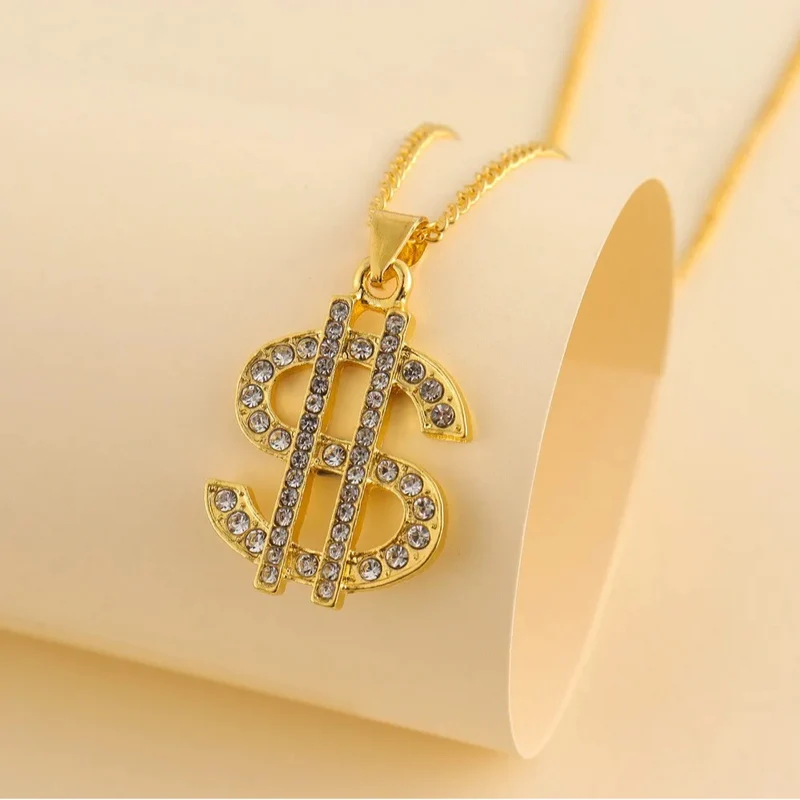Collier Doré Brillant Dollar