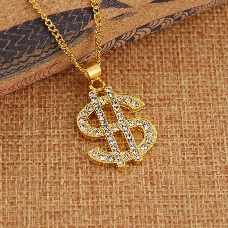 Collier Doré Brillant Dollar