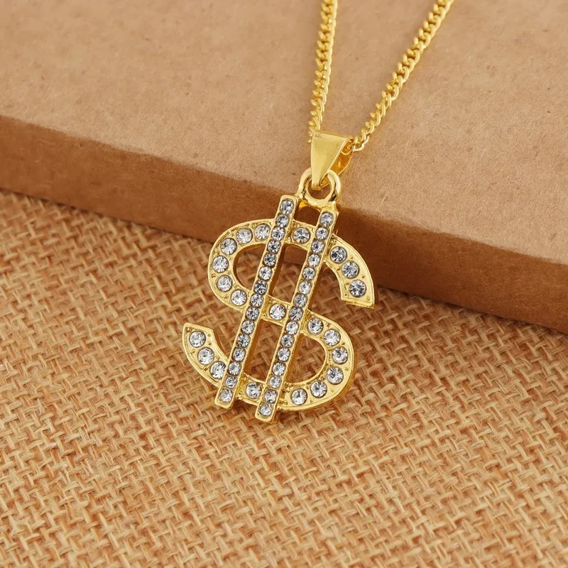 Collier Doré Brillant Dollar