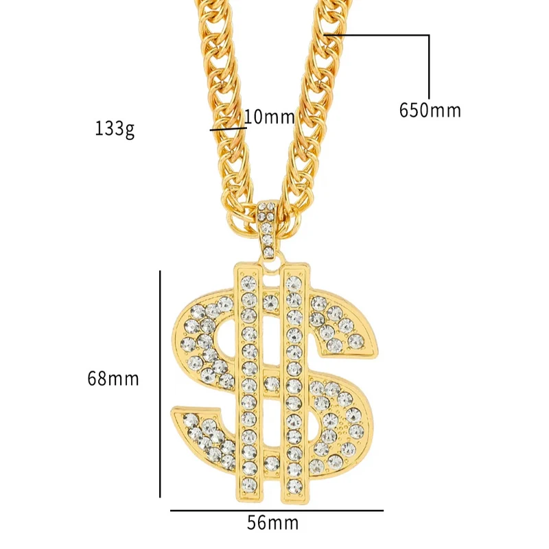 Collier Dollar Or